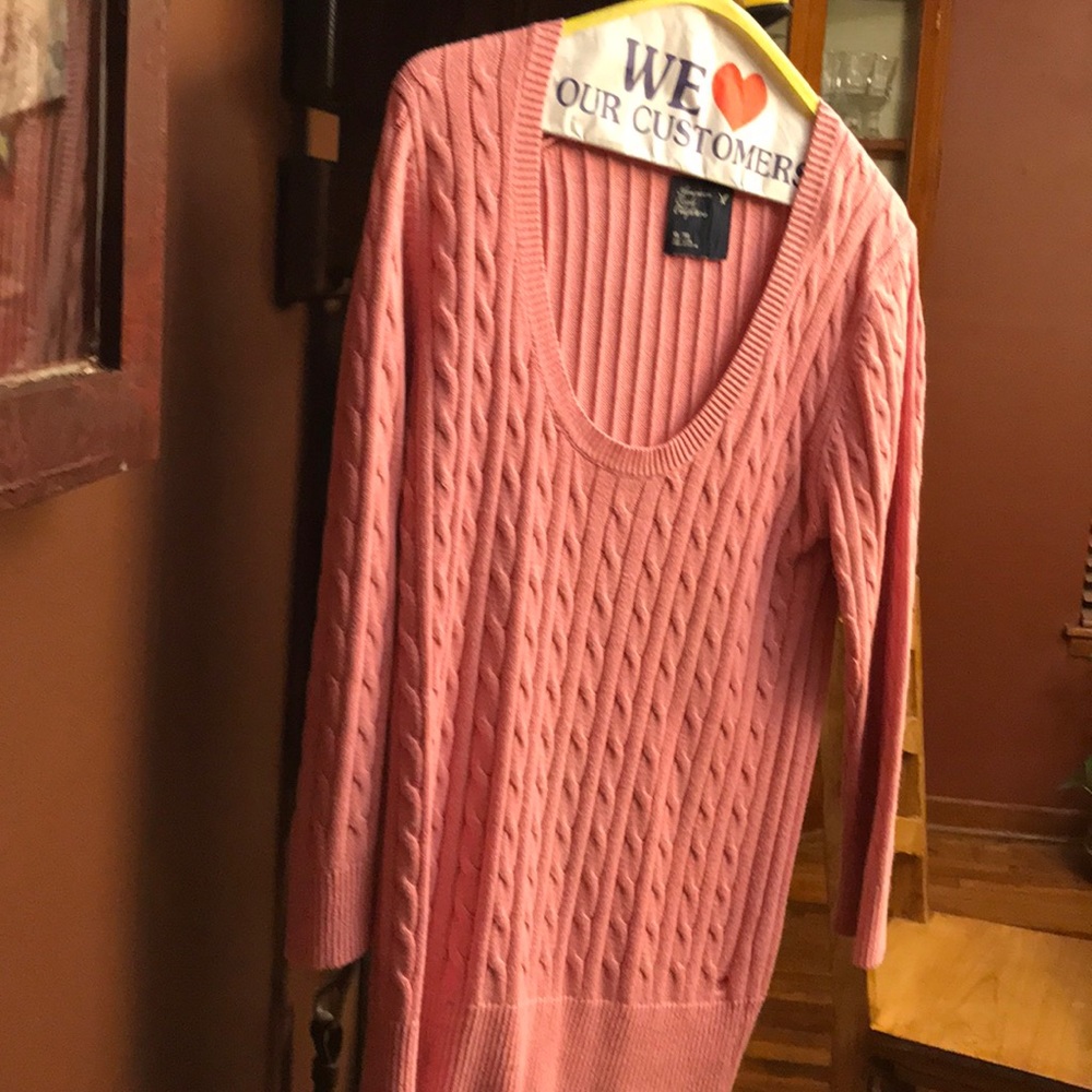 Pink v neck sweater